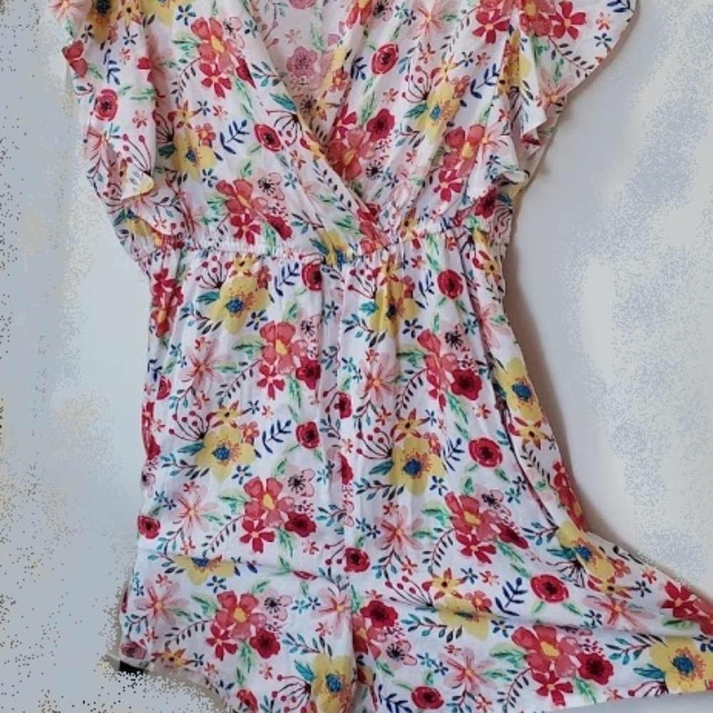 romper short print summer dress